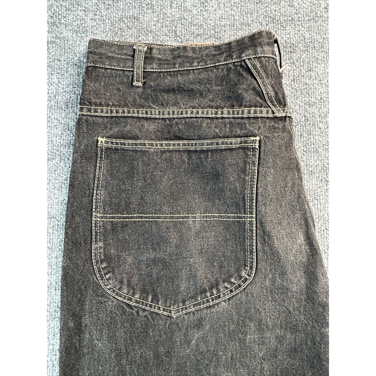 Marlithe Francois Girbaud Jeans Men’s 40 Blk Carpenter Wide Leg Denim Y2K Baggy