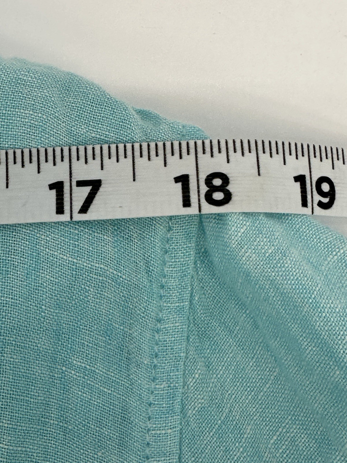 Sigrid Olsen Womans 100% Linen Button Up Shirt Aqua Blue Plus Size 2X READ
