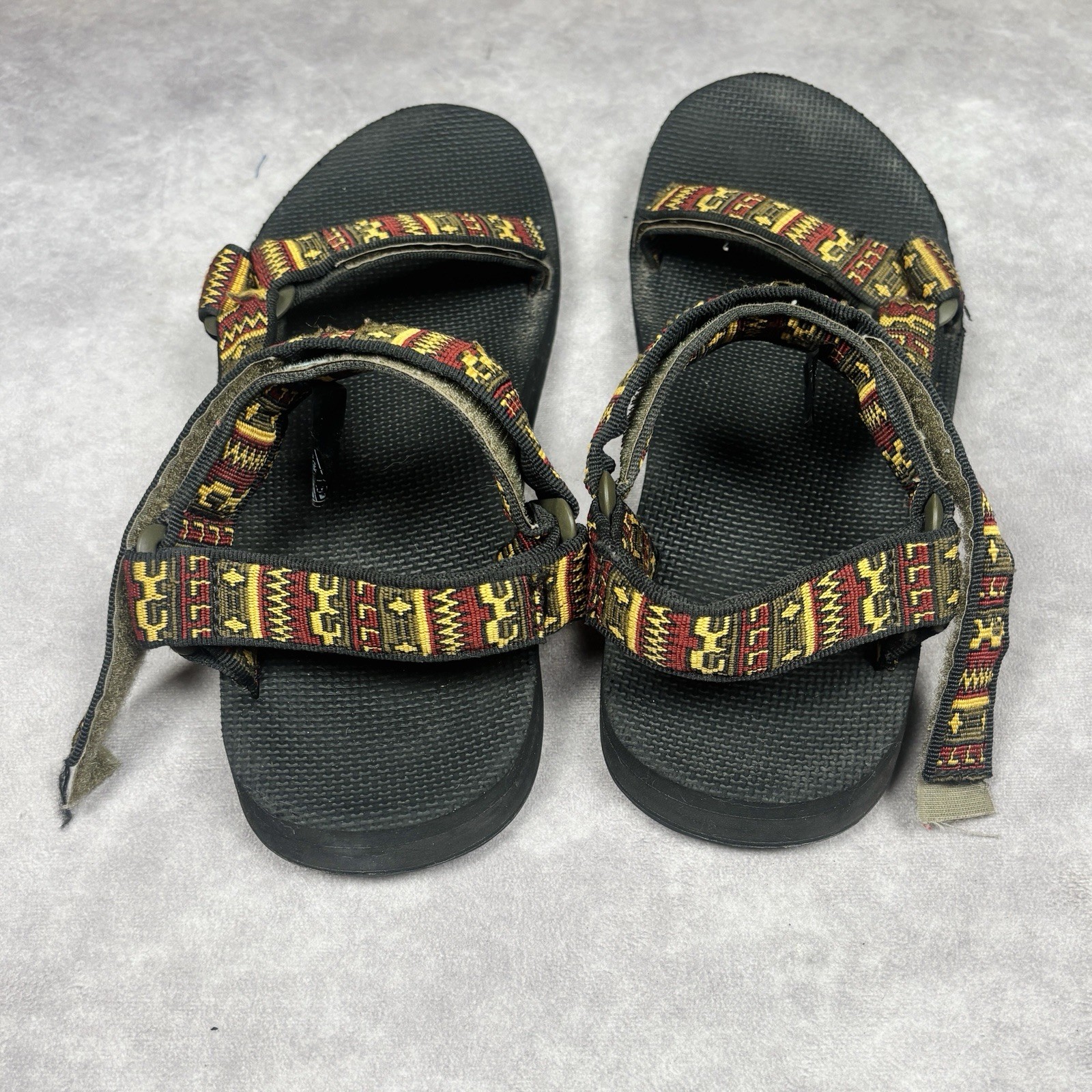 Lot of 2 Teva Men’s Original Universal Blue Red Green Hiking Sandals Sz 13