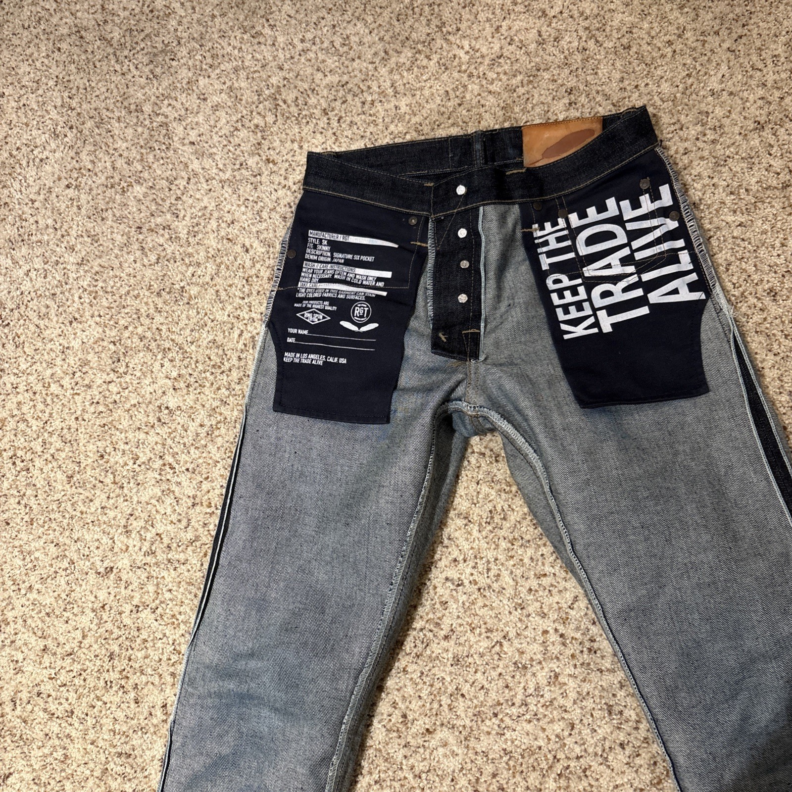 Rogue Territory SK 15oz Selvedge Denim Indigo US Made Japan Fabric Unisex 27