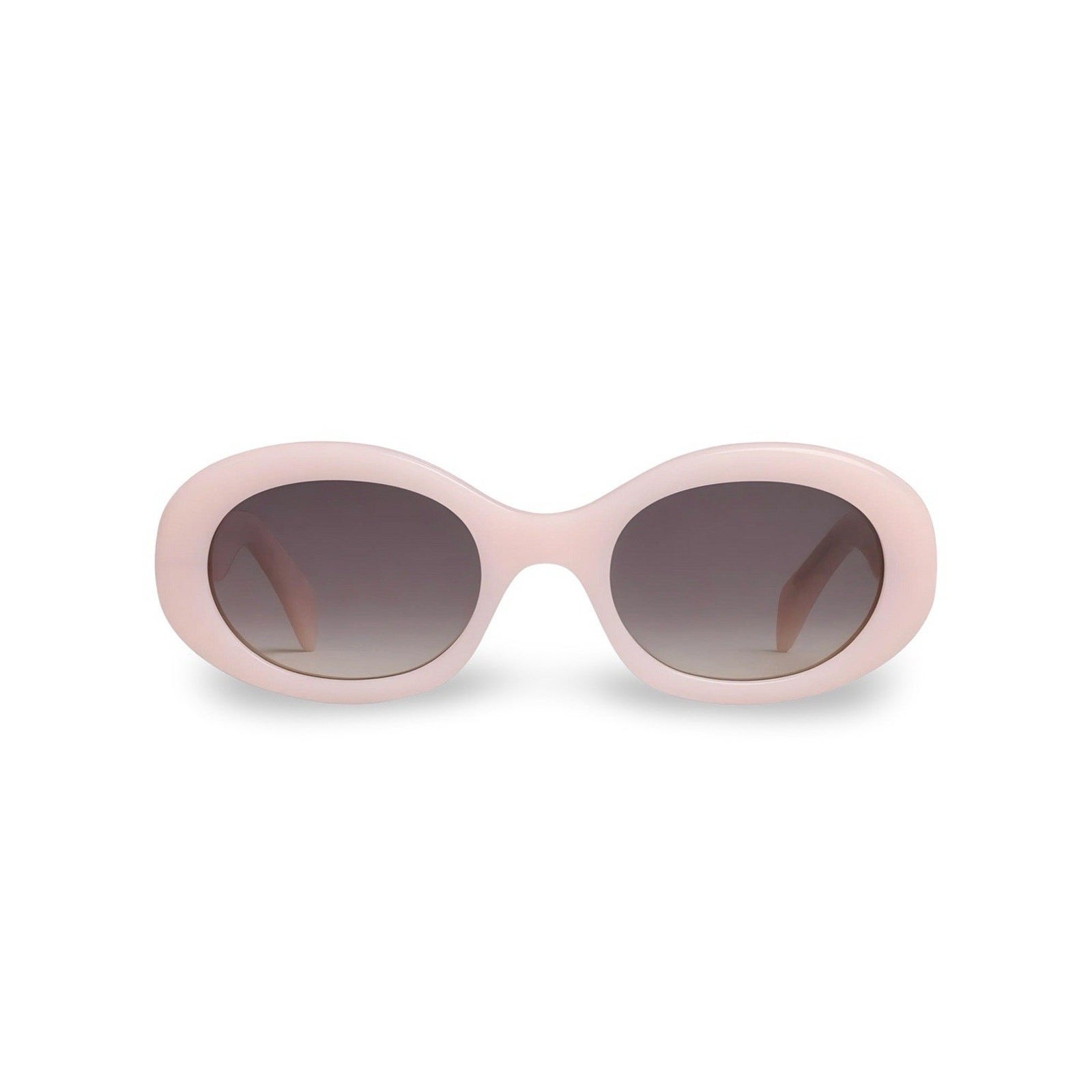 CELINE CL40194U 74B Triomphe Oval Sunglasses Pink Gold Grey Lens AUTHENTIC