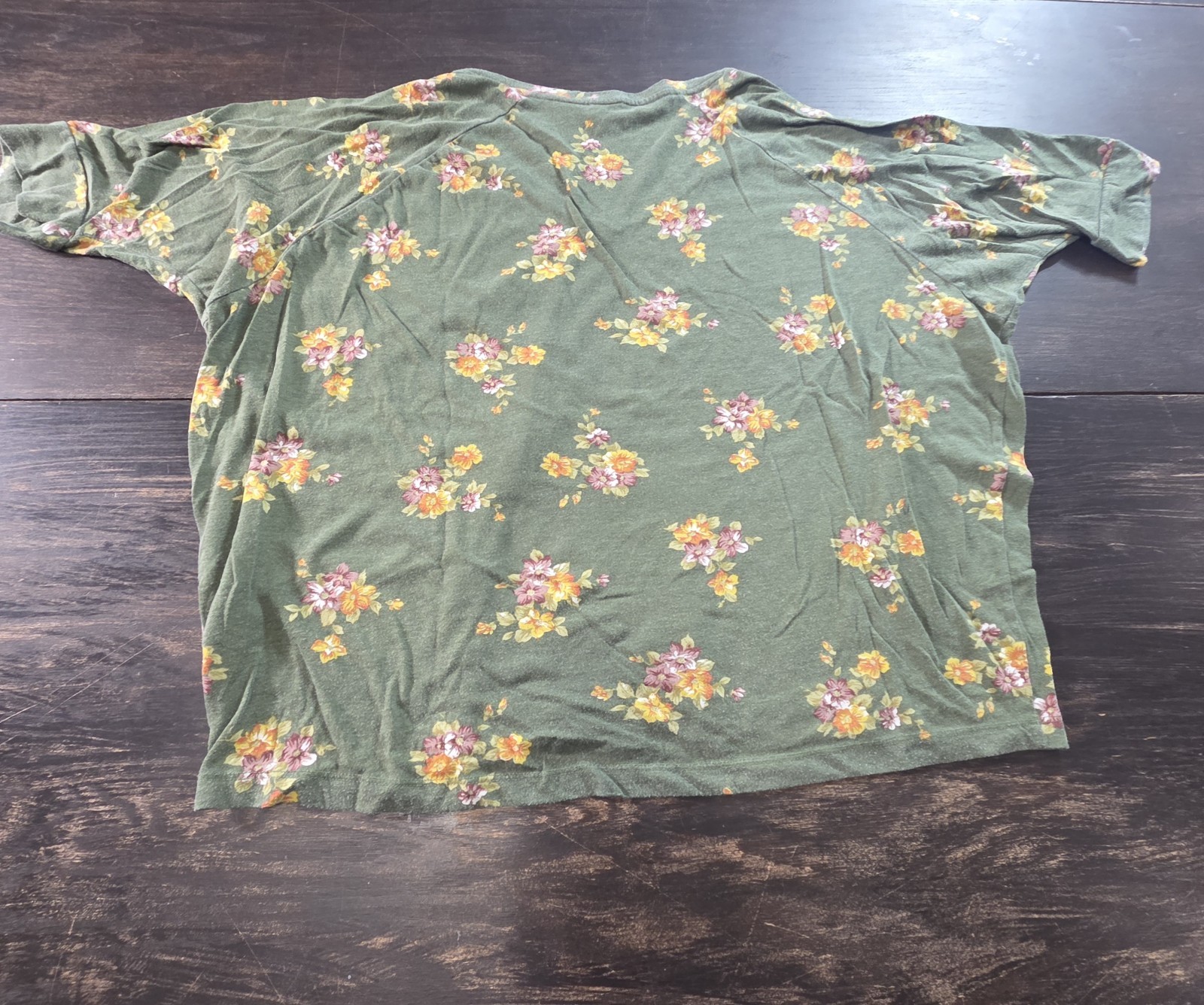 Bongo Women’s Green Floral Crop Top Size XL