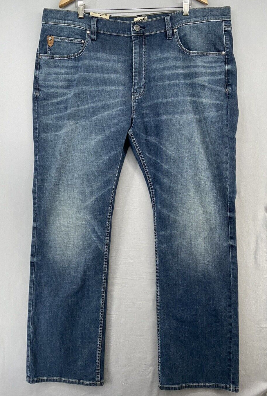 Moon Shine Spirit Brad Paisley Blue Jeans Mens 44×32 SLIM FIT-Straight-120 Proof