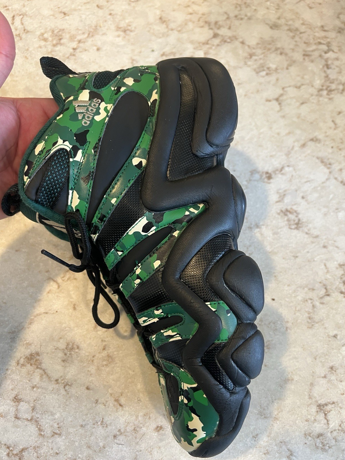 Adidas Crazy 8 Shoes Mens Size 11.5 Camo Green Basketball Sneakers Kobe G59054