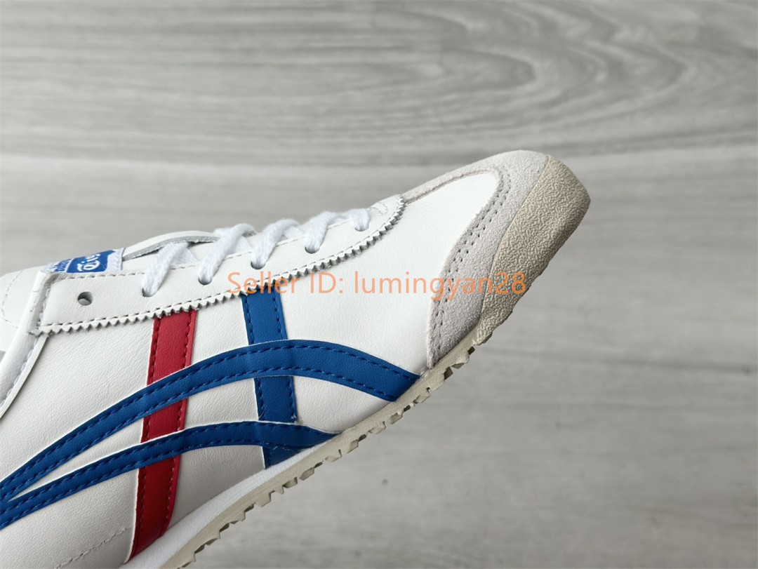 2026 NEW! Onitsuka Tiger MEXICO 66 White Blue Red DL408-0146 for Mens Womens