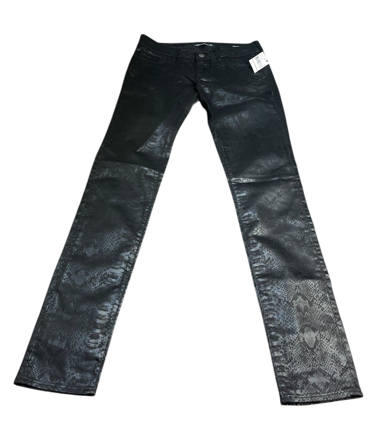 Mavi Jeans Serena Low-Rise Super Skinny Size 27×31 Black Snake Print NEW