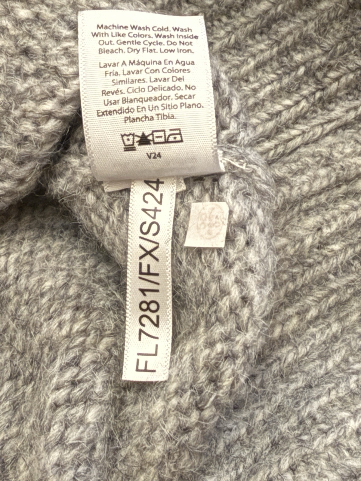 Free Assembly Floral Embroidered Gray Sweater XS NWT 86% Recycled Polyester