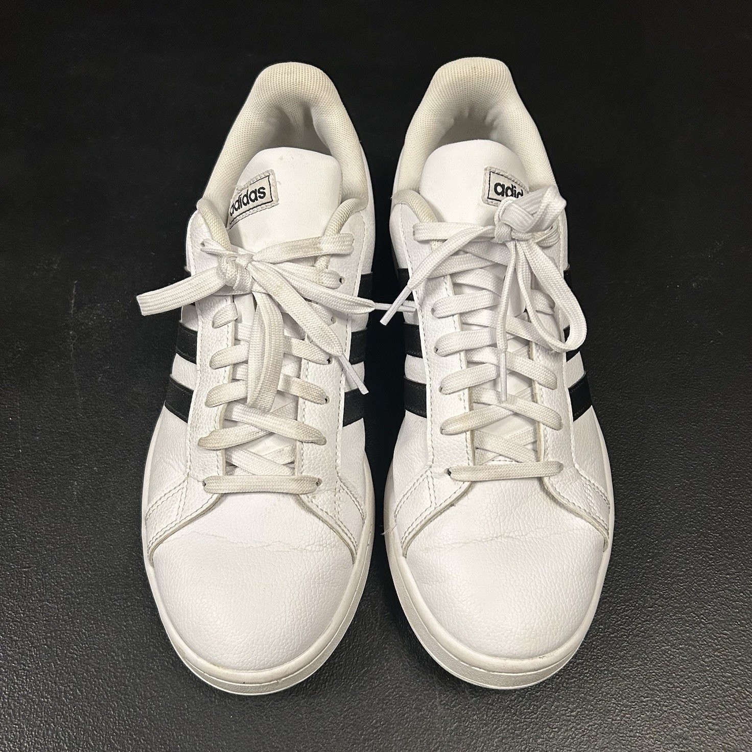 adidas Cloudfoam Men’s Low Top Lace-Up Athletic Sneakers White/Black