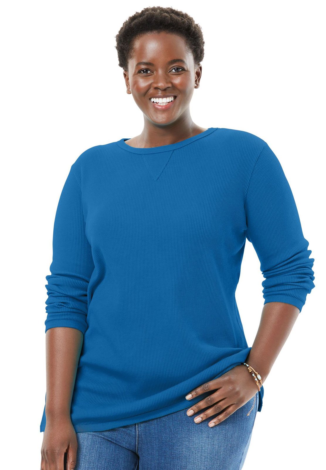 Woman Within Women’s Plus Size Thermal Sweatshirt