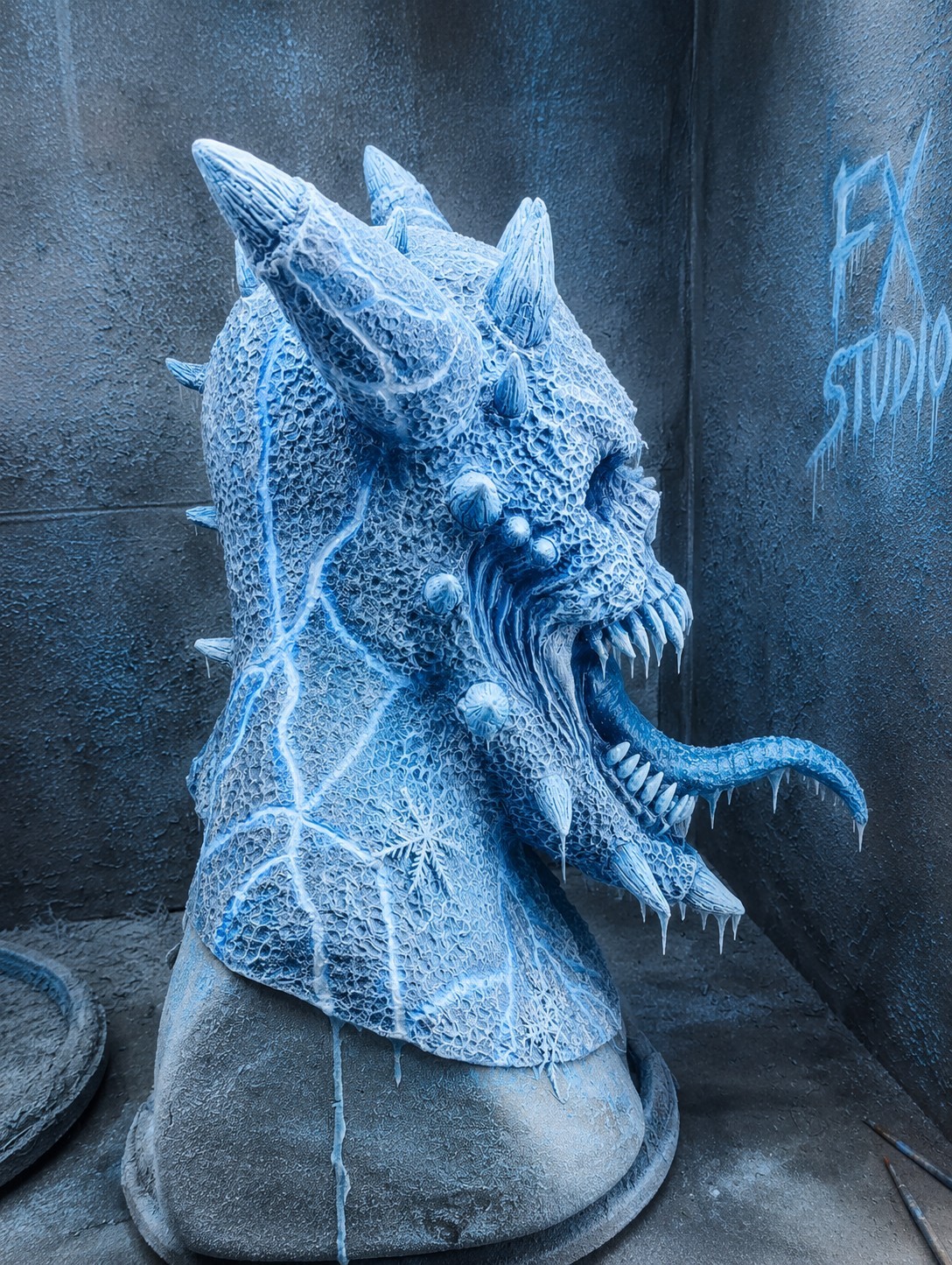 Devil Mask Ice Horns Beard – Horror Demon Halloween Cosplay Mask Scary