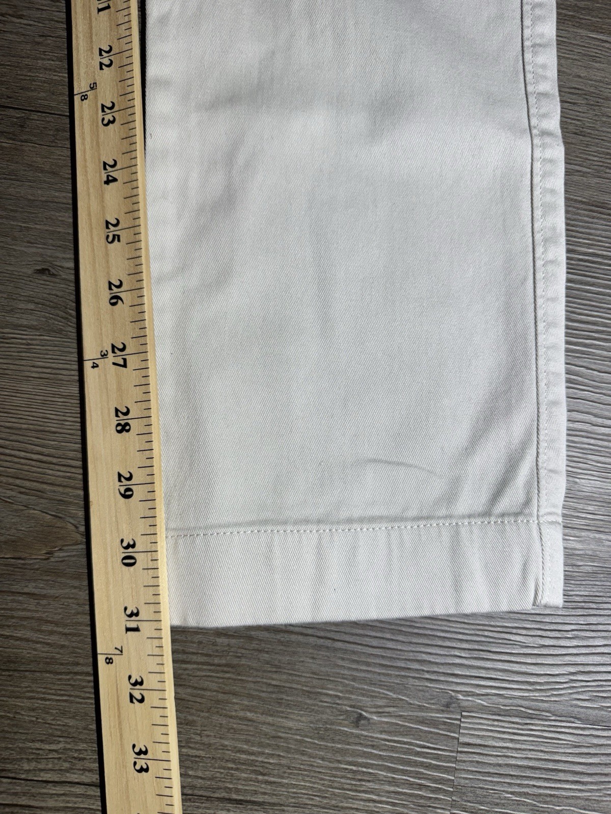 J.Crew Flex Slim Chino Pants Men’s 31×32 Ivory Khaki Stretch Casual Flat Front