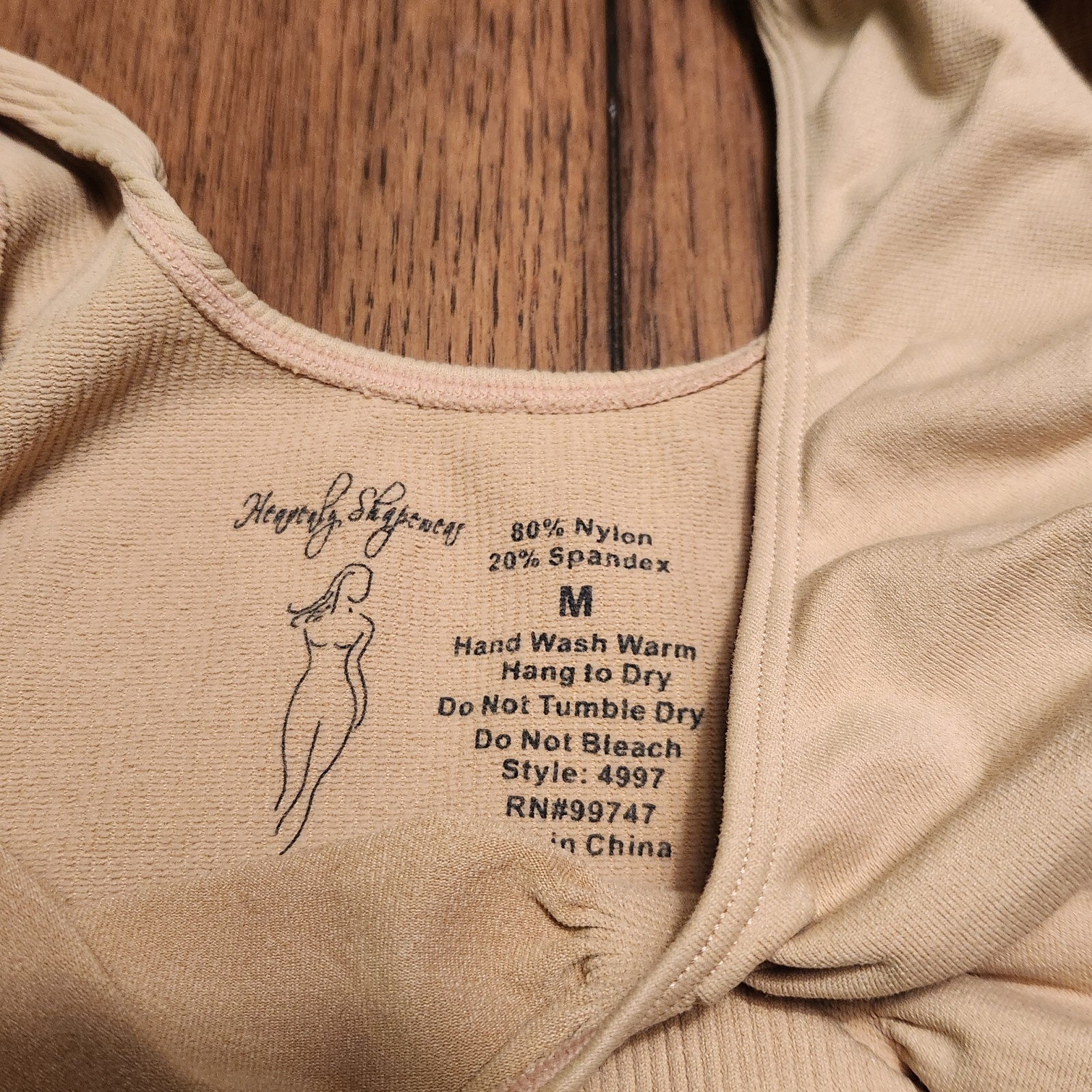 Heavenly Shapeners 80% Nylon 20% Spandex Beige 4997/Ladies Bra Tightener (M)