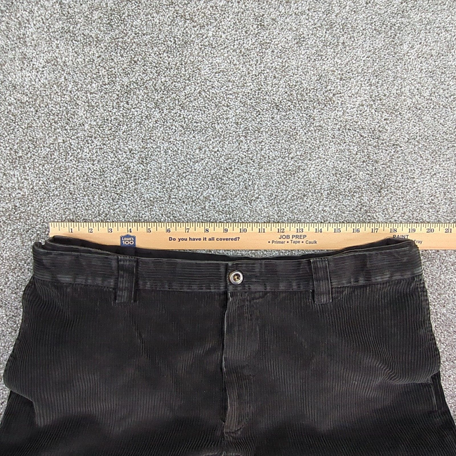 LL Bean Pants Mens 38 Black Corduroy Club Pant Casual Dressy Preppy Big Whale