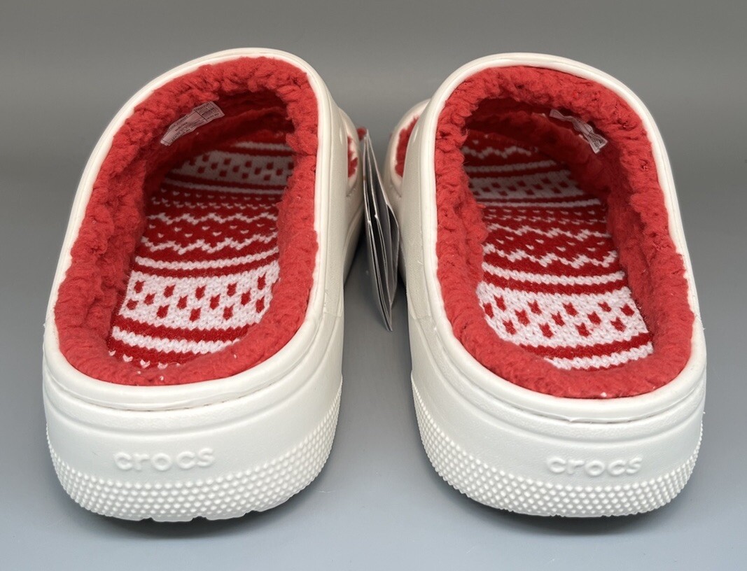 Crocs Unisex Classic Cozzzy Holiday Sweater Sandal Lined – Multi Christmas New