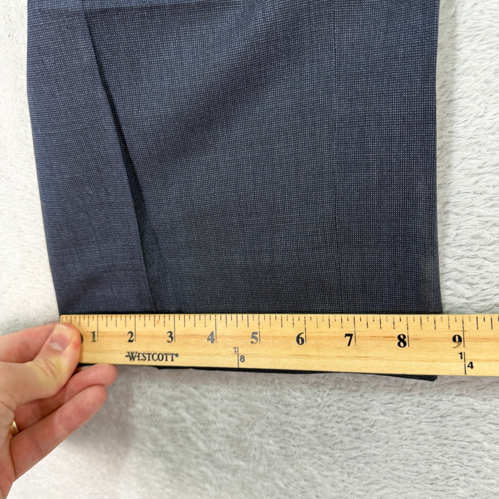 Brooks Brothers Mens 40S Short Slim Fit Suit Navy Scottish Shetland Wool 32×29