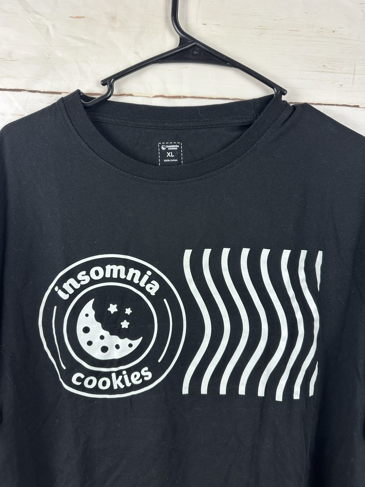 Insomnia Cookies T Shirt Bella Canvas Unisex XL Black Graphic Logo Employee