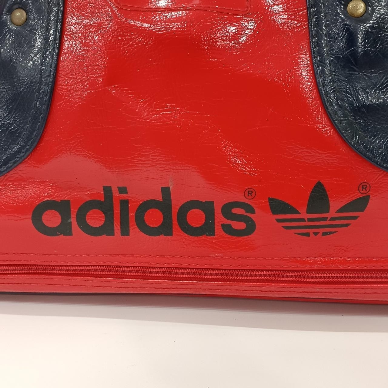 ADIDAS 80s Vintage Sports Bag Red Large 19.7in Vinyl Used