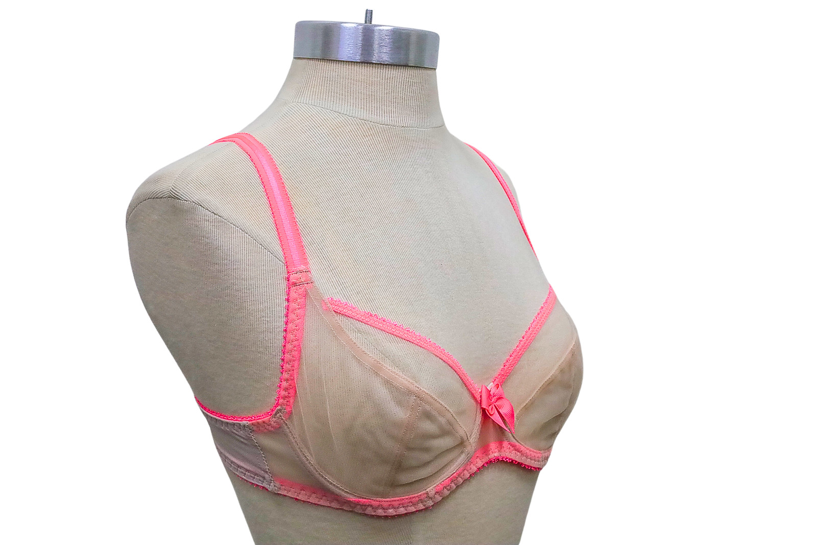 Claudette Dessous Mesh Full Coverage Bra CD2000 Blondie (Nude & Pink)