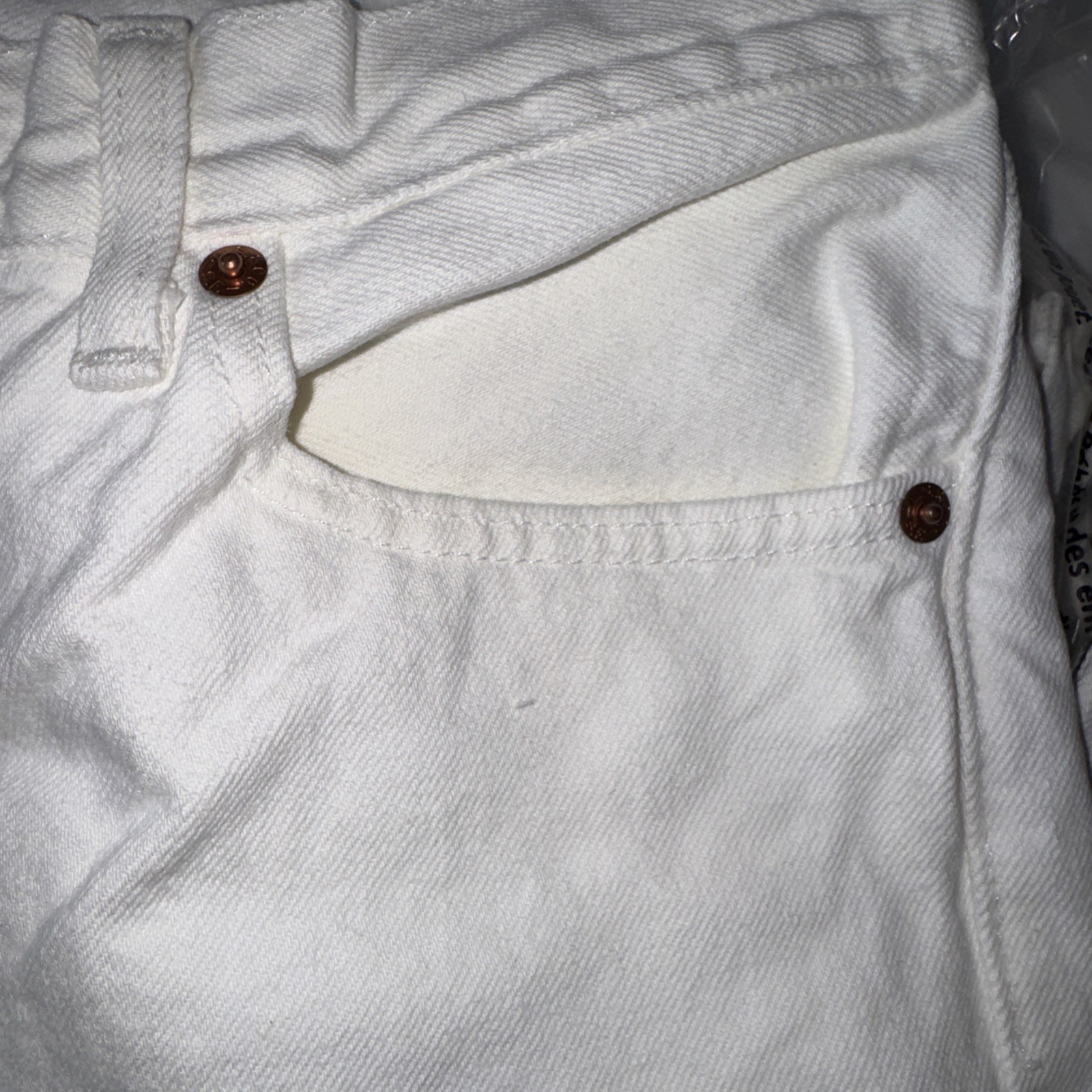 Levi’s 501 Denim Tears Collaboration White Straight Denim Jeans Button 29/30