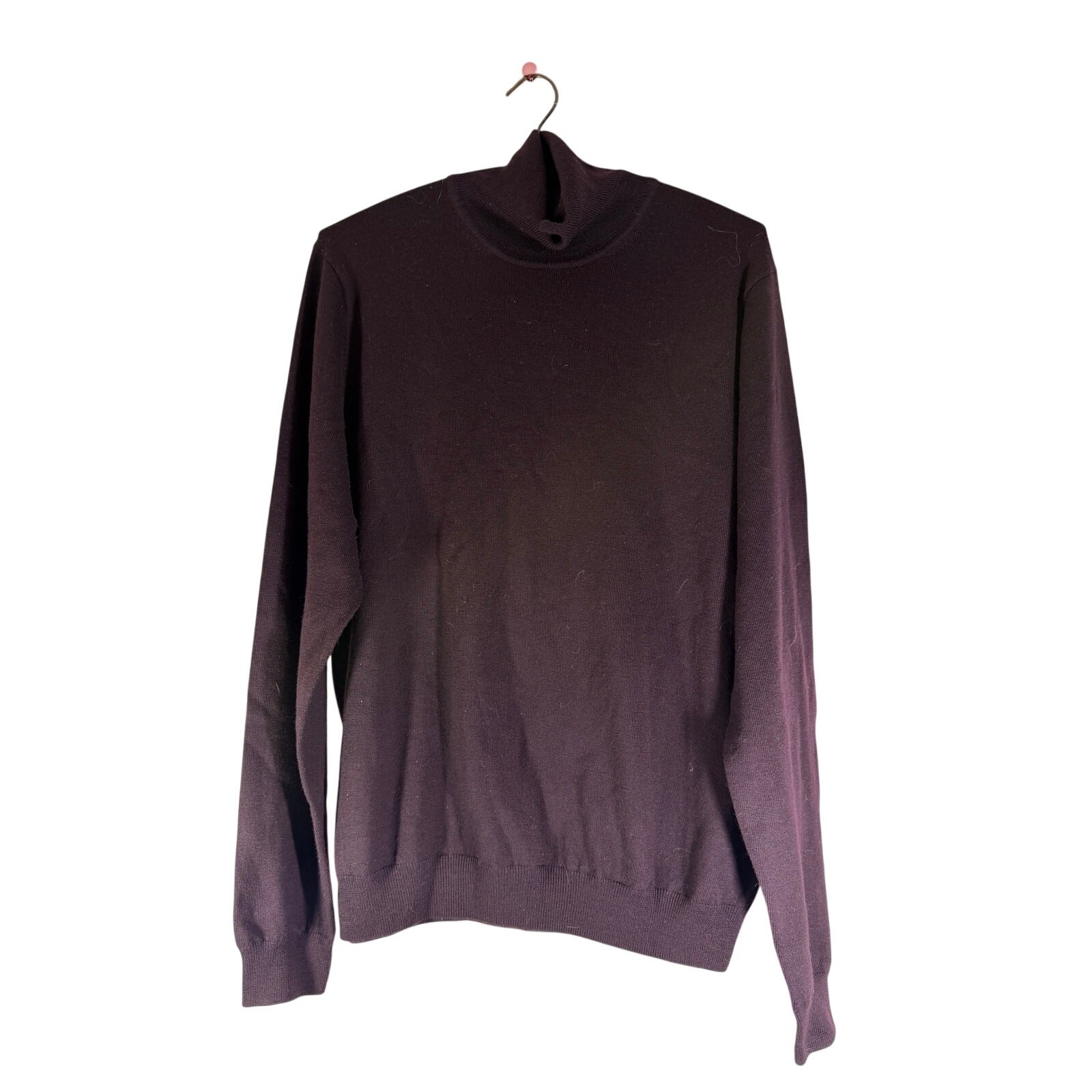 Brooks Brothers 346 Merino Wool Turtleneck Sweater Men’s Large purple