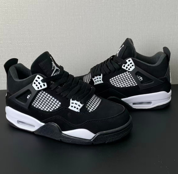 Jordan 4 Retro “White Thunder” Men’s Mid Top Basketball Shoes Size 7-12