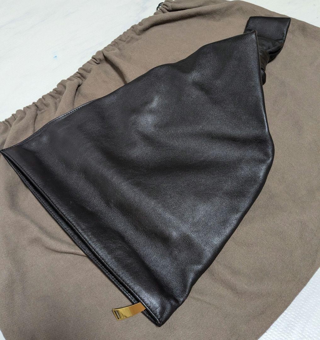 Bottega Veneta Dark Brown Leather Twist Handbag Leather