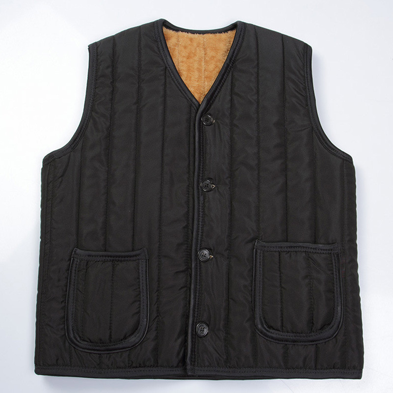 Men Winter Warm Thicken Vest Fleece Lined Jackets Coat Sleeveless Waistcoat Gift