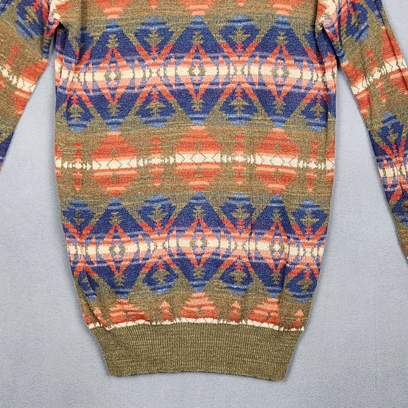 VTG DENIM AND SUPPLY RALPH LAUREN Sweater Dress Womens Medium Aztec Southwestern
