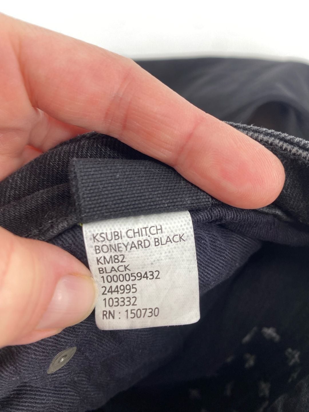 Ksubi Chitch Boneyard Black Distressed Slim Jeans Size 33 inseam is 31”