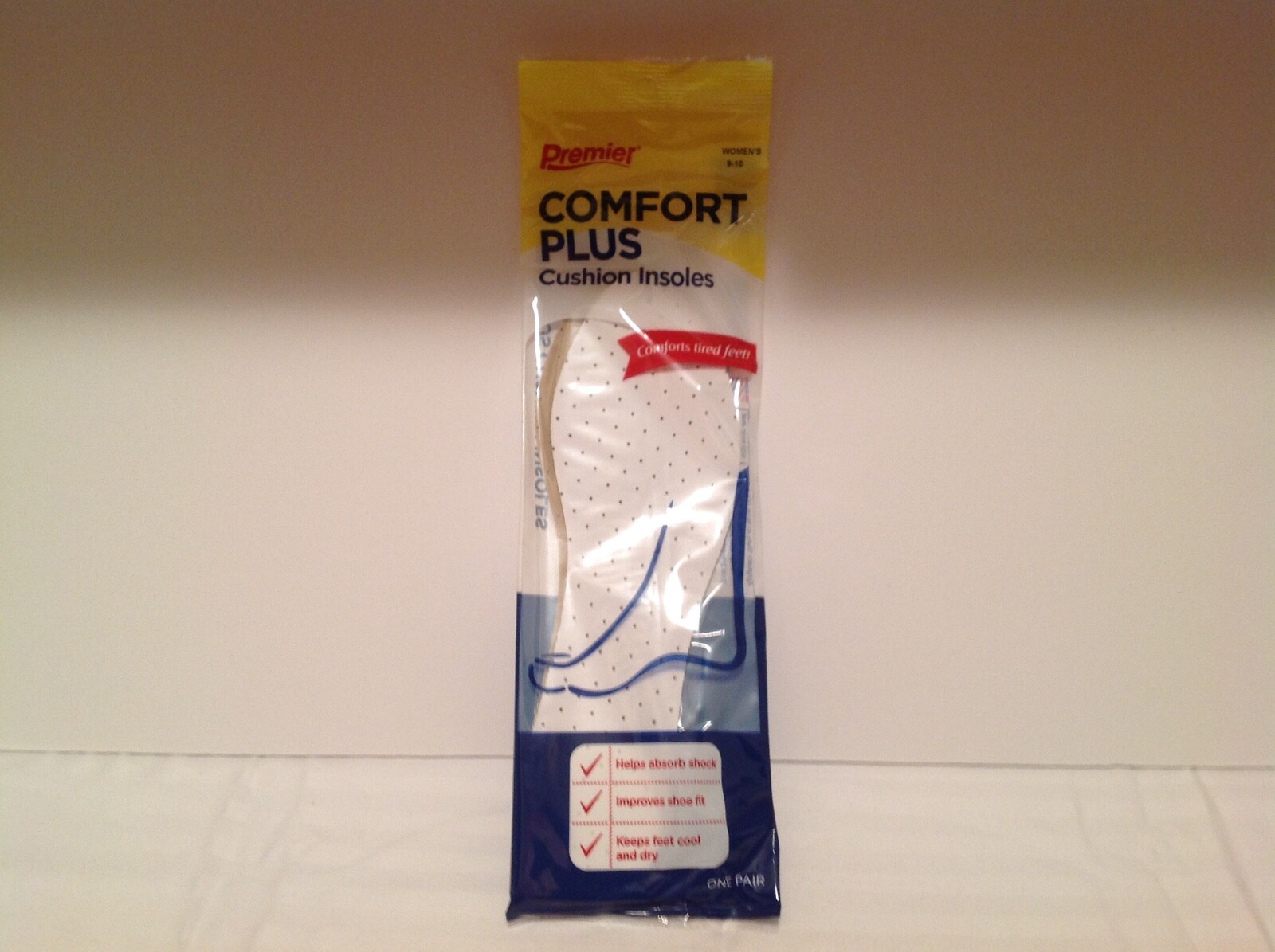Premier Comfort Plus Cushion Insoles Shoe Insoles Sneaker Insert Women Size 9-10
