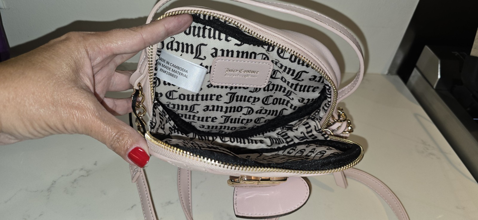 Juicy Couture Precious Moments Heart Crossbody Bag Pink Clay NWOT