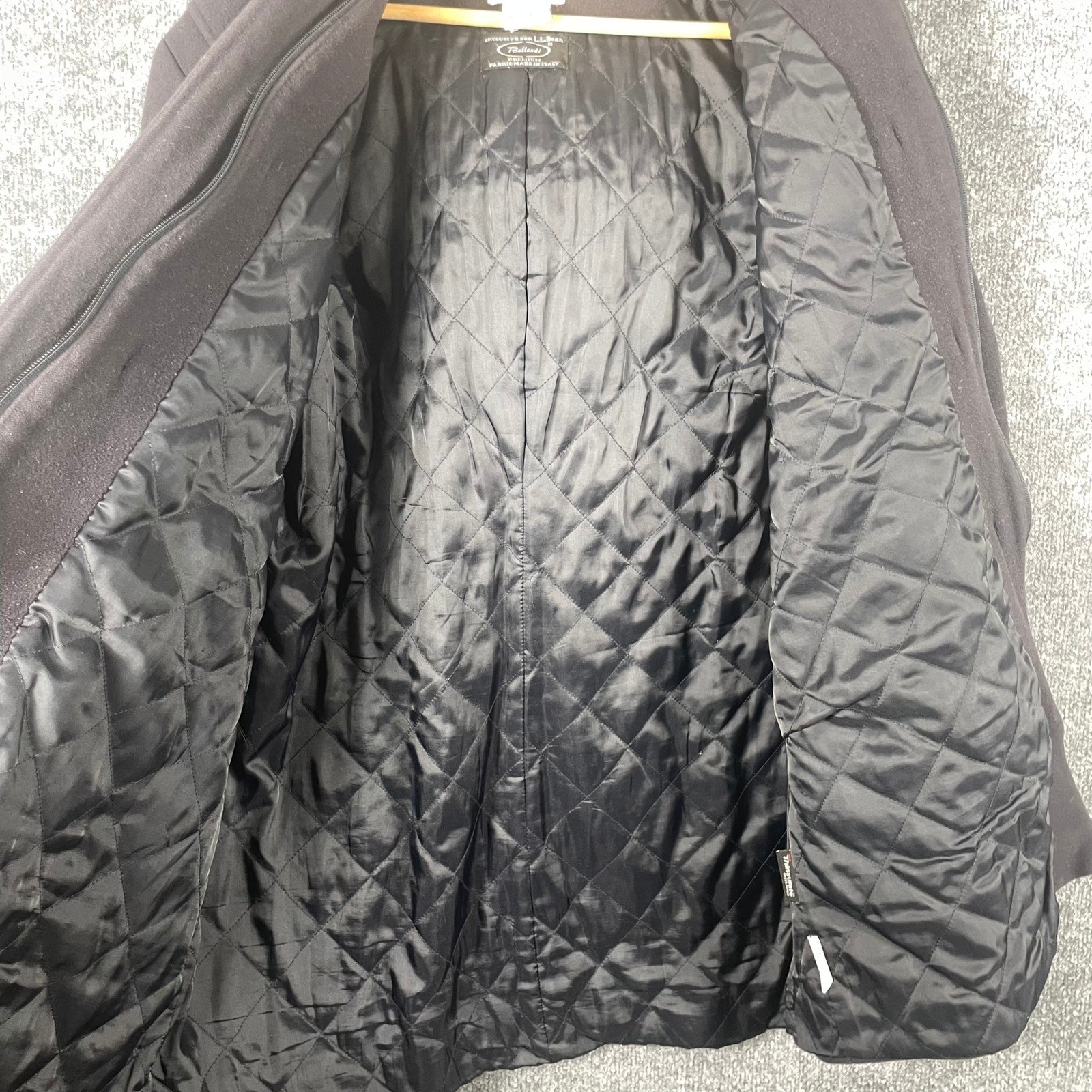 LL Bean Coat Womens 20 Purple Wool Hooded Toggle Duffle Jacket Bellandi Lined