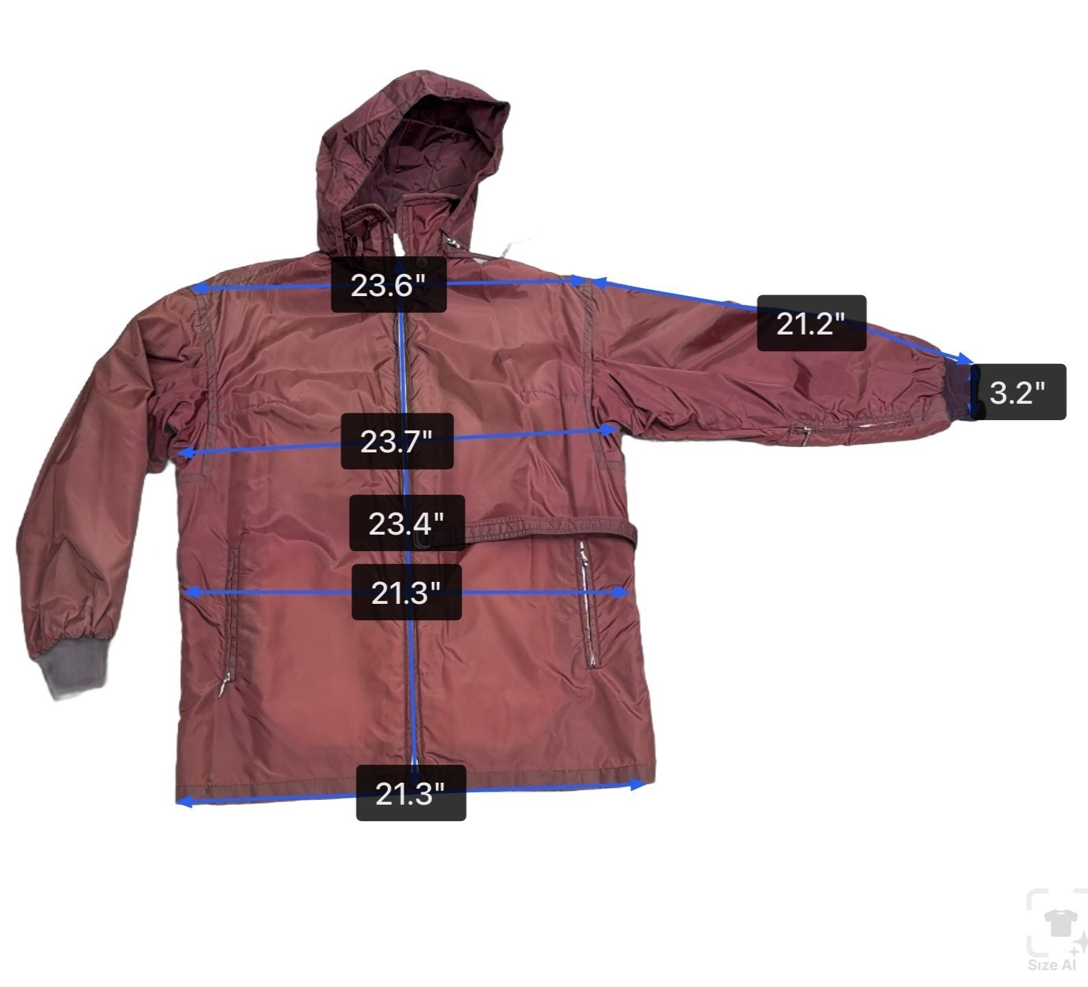 Women’s Burgundy Hooded Belted Jacket Lightweight Coat