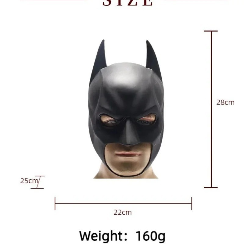 2026 NEW Batman Full Mask With Cowl Adult The Dark Knight Rises Cosplay Props