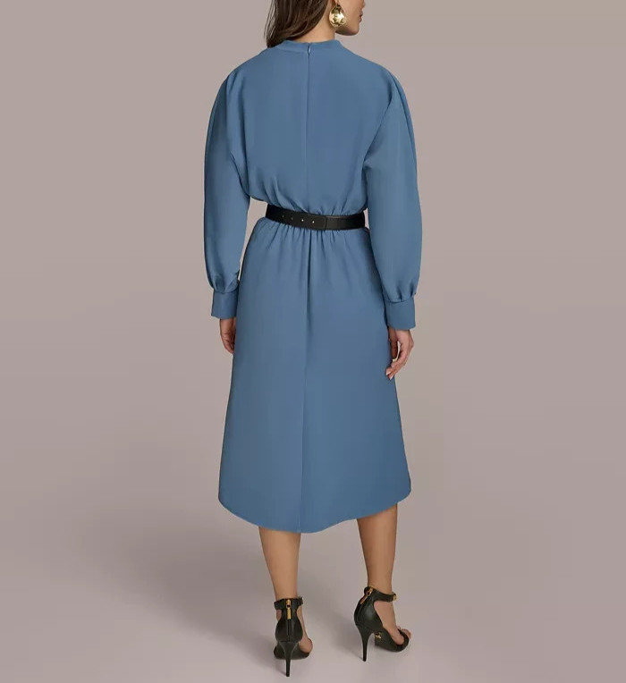 Donna Karan New York V-Neck Long-Sleeve Dress MSRP $249 Size 14 # 14B 2537 Blm