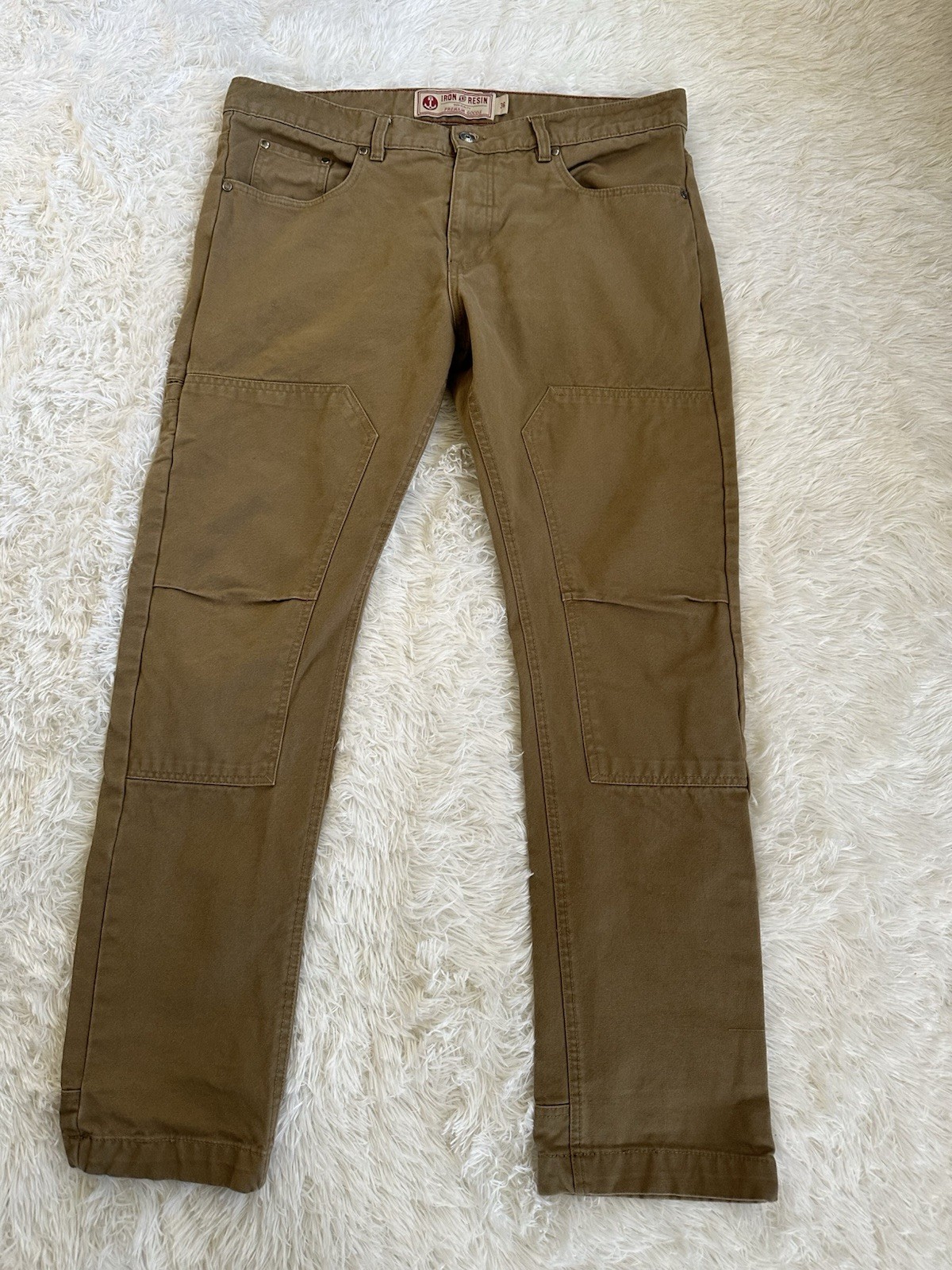 Iron & Resin Men’s Double Knee Journeyman Canvas Work Pants Size 36