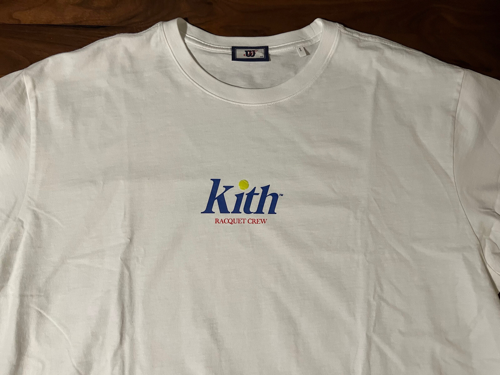 Kith for Wilson Racquet Crew Logo Vintage Tee White T-Shirt XXL Tennis Jersey