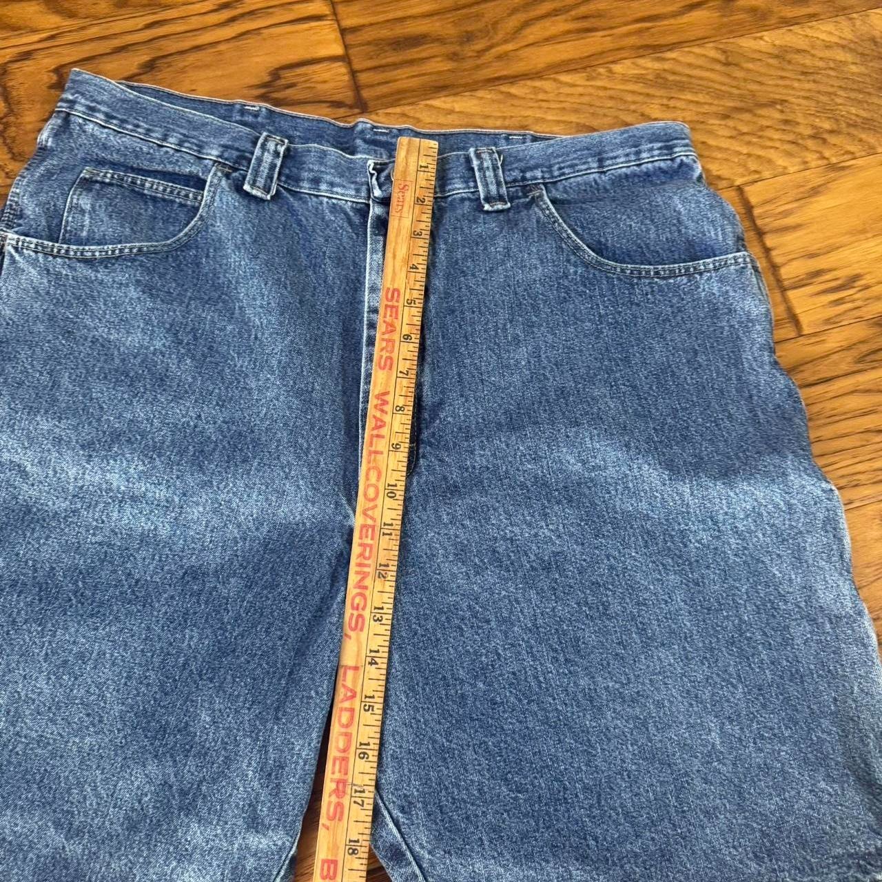 Wrangler Hero Mens Blue Denim Carpenter Shorts Hammer Loop Carpenter size 38