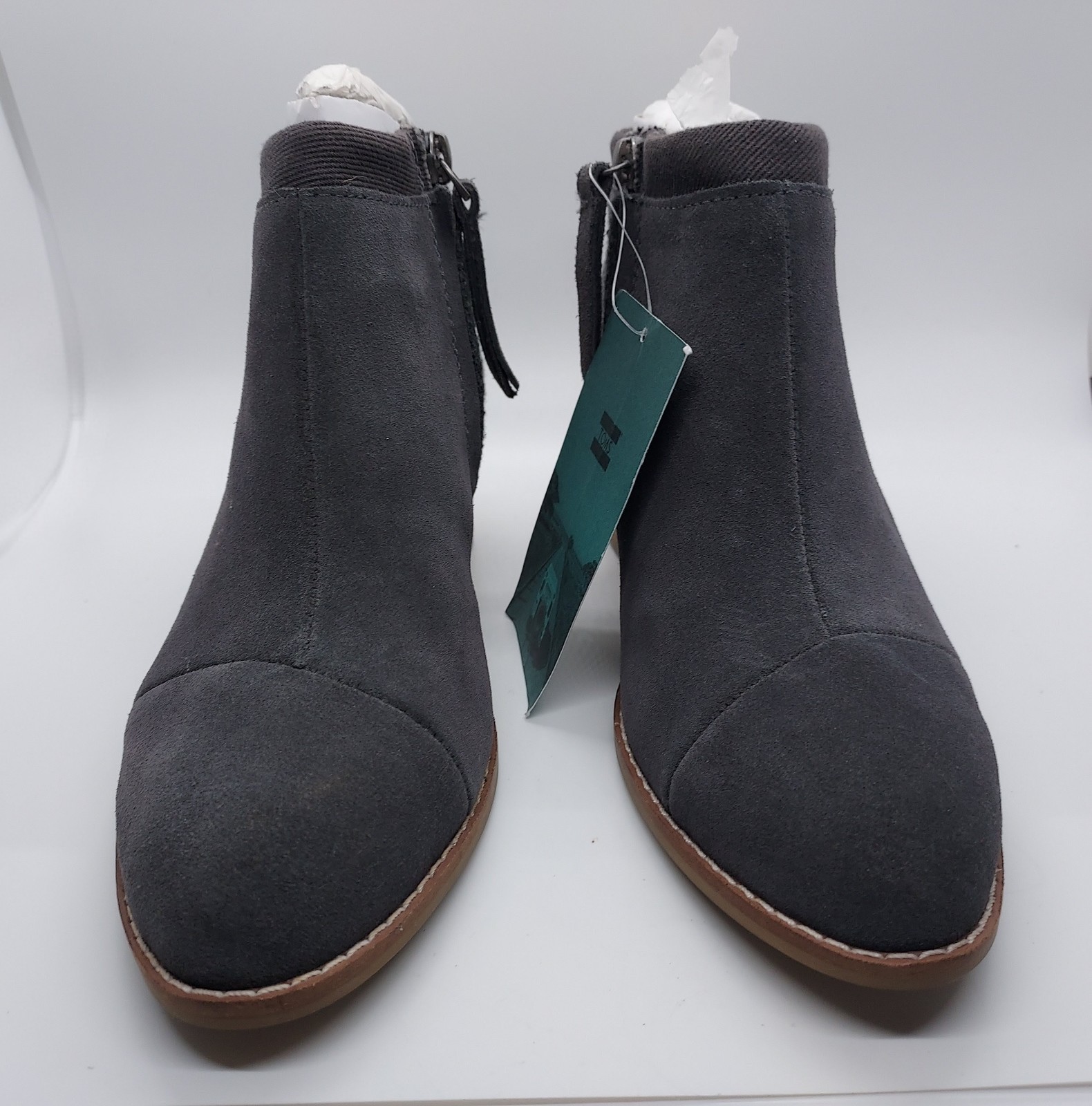Toms Women’s Loren Booties Forged Iron Grey/Suede Combo, Size 6.5 Nwt