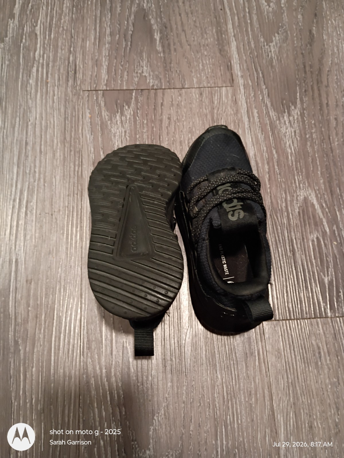 adidas Lite Racer Adapt Kids 11K Black Slip-On Cushioned Mesh Sneakers