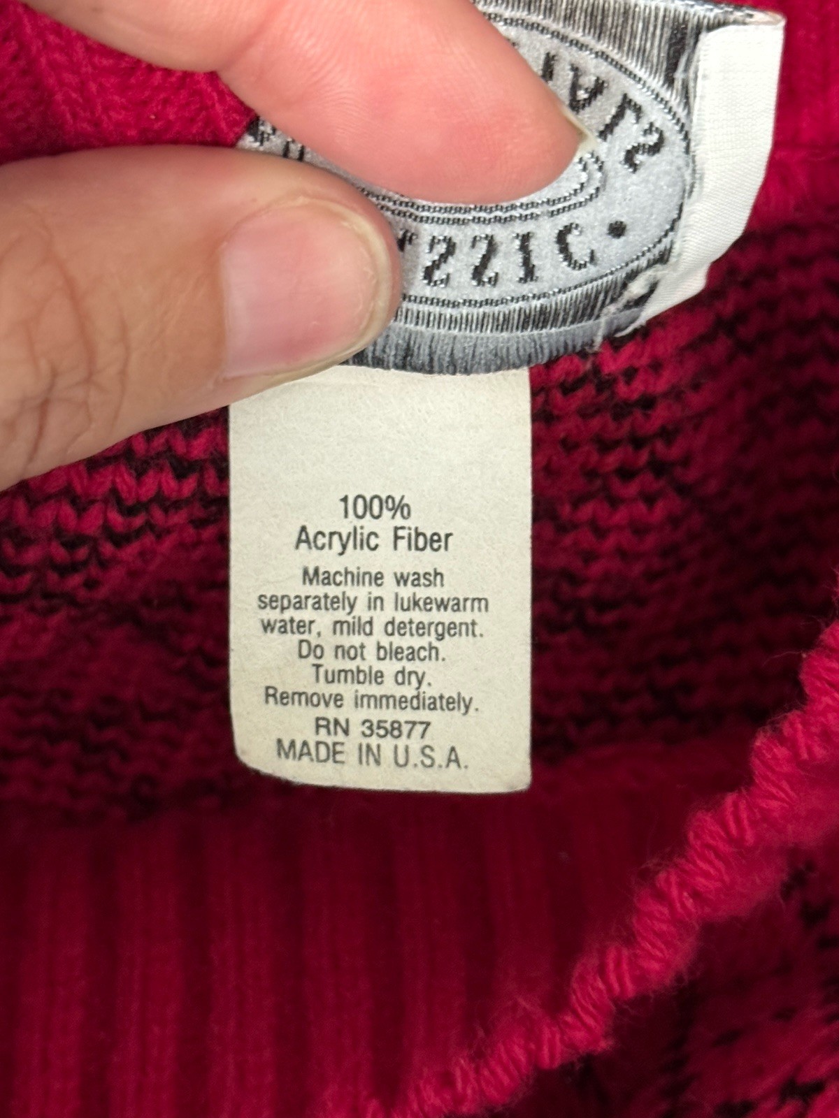 Vintage Classic Essentials Sweater Womens Large Pink Knit Crewneck 90s Made USA