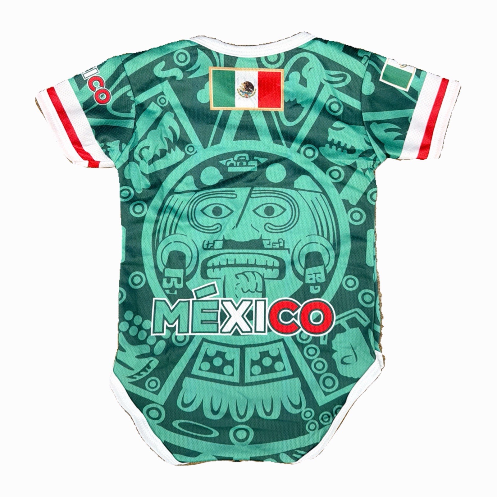 Mexico Calendario Azteca soccer jersey Baby Unisex Green color