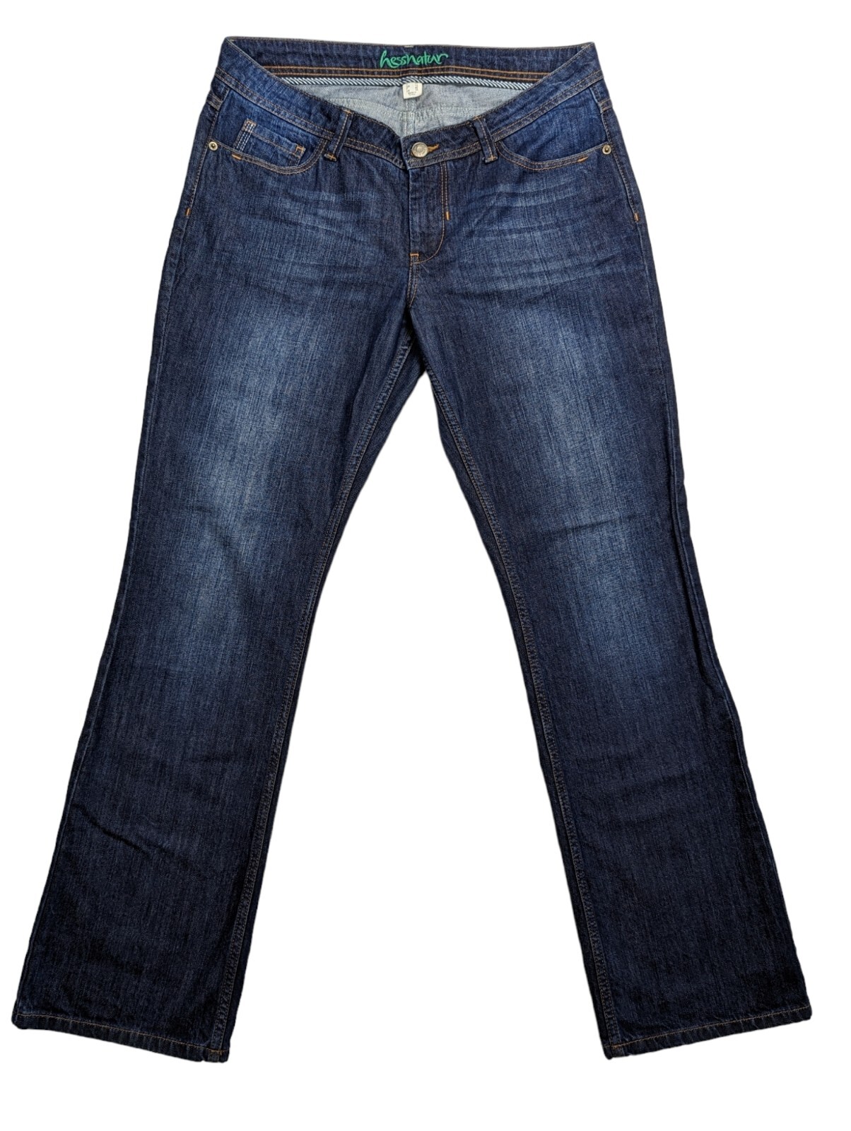 Hess Natur Women’s Jeans US Size 10 Dark Wash 100% Baumwolle Cotton