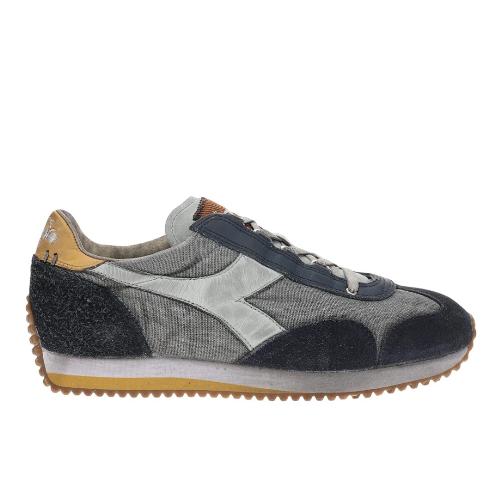 diadora Equipe H Dirty Stone Wash Evo Lace Up Mens Grey Sneakers Casual Shoes 1