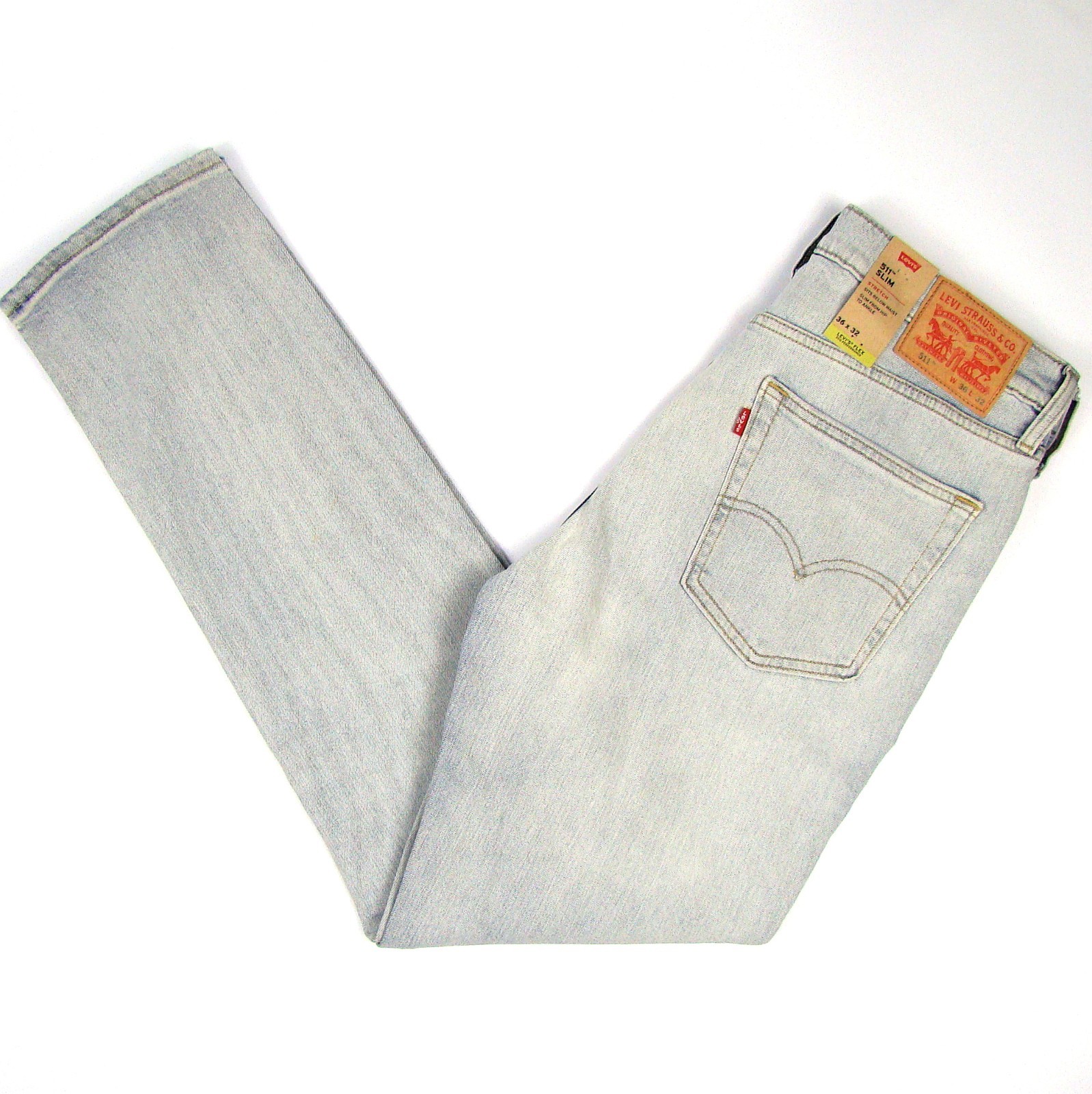 NEW Levis 511 Men’s Jeans Slim Fit Size 36×32 BLEACH LIGHT BLUE – FREE SHIPPING