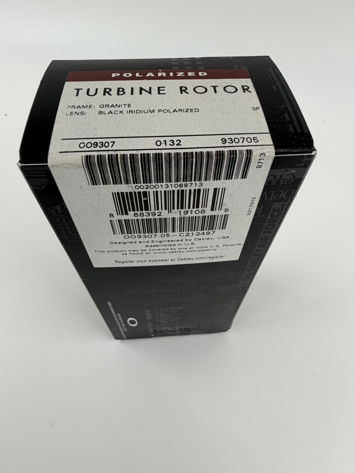 Oakley TURBINE ROTOR 9307 Black Prizm Lens Sunglass granite frame