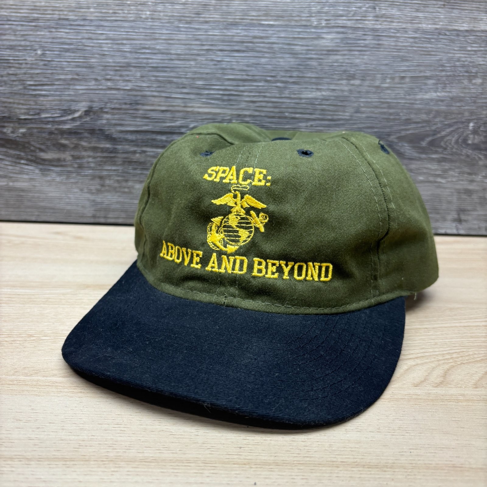 Vintage Space Above and Beyond Hat Cap Snap Back Green Black Sci-Fi TV Show USMC