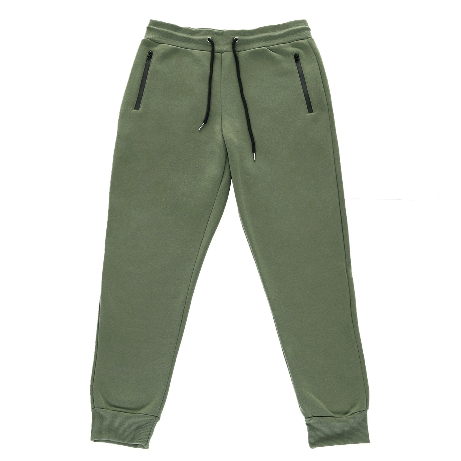 3 PACK: Men’s Fleece Lined Slim Fit Casual Tech Jogger Sweatpants Zipper Pockets