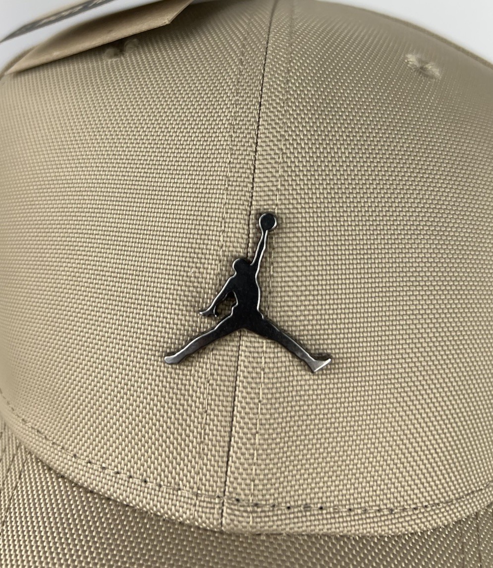 Jordan Rise Structured Metal Jumpman Adjustable Hat Cap Sz M/L Khaki HM5750-247