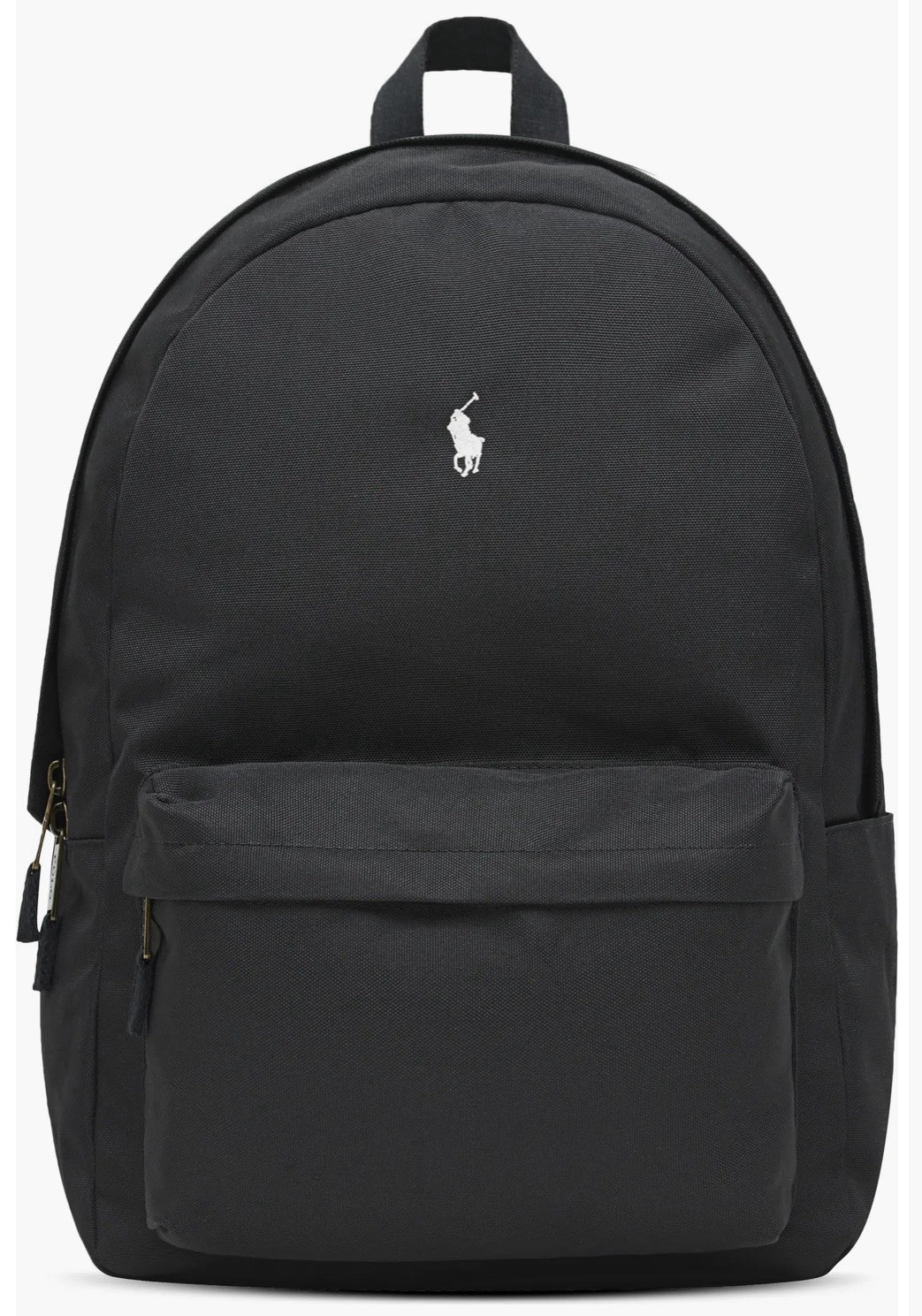 Polo Ralph Lauren Pony Black Durable Fabric Backpack Small Logo New Embroidered